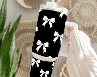 Coquette Bow 40 Oz Tumbler Wrap Trendy Tumbler Wrap Stanley 40oz Tumbler Girly Tumbler Wrap Sublimation Designs Digital Download