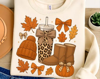 Retro Fall T-Shirt Design: Autumn Graphics, Sublimation PNG (Digital Download)