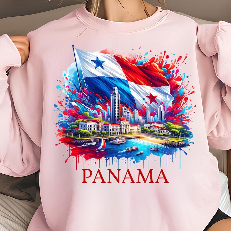 Panama Png T-Shirt Design Trendy Png Panama Flag Png Sublimation Design Digital Download Patriotic Png Instant Download Dtf Png