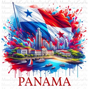 Panama Png T-Shirt Design Trendy Png Panama Flag Png Sublimation Design Digital Download Patriotic Png Instant Download Dtf Png