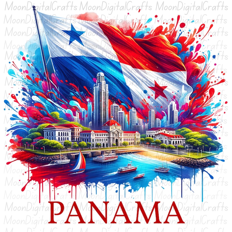 Panama Png T-Shirt Design Trendy Png Panama Flag Png Sublimation Design Digital Download Patriotic Png Instant Download Dtf Png