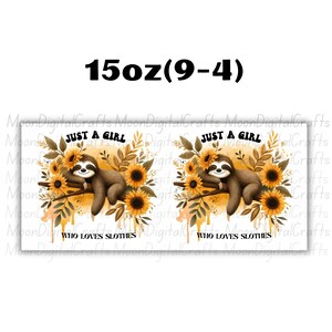 Sloth Mug Wrap 11 Oz & 15 Oz Mug Wrap Coffee Mug Png 3D Mug Wrap Sublimation Designs Digital Download Instant Download