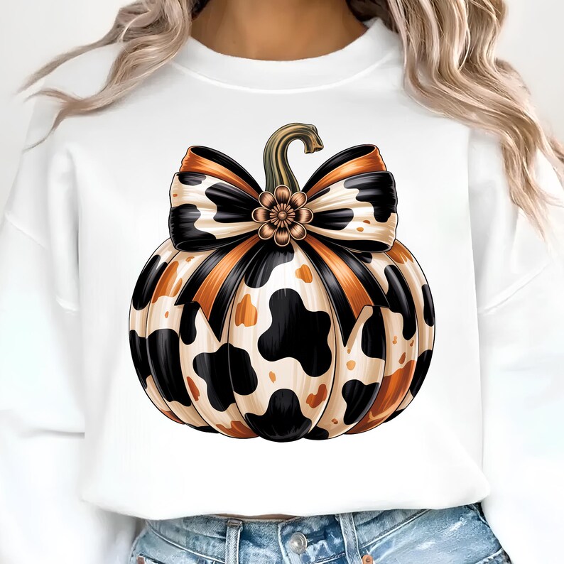Pumpkin Bow Png T-Shirt Design Coquette Bow Png Leopard Pumpkin Png Trendy Png Pumpkin Season Sublimation Designs Digital Download Dtf Png