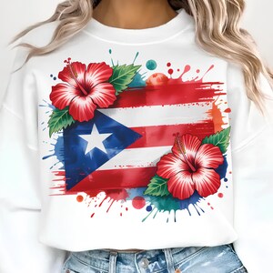 Puerto Rico Flag Png T-Shirt Design Trendy Png Travel Png Sublimation Designs Digital Download Dtf Png Instant Download