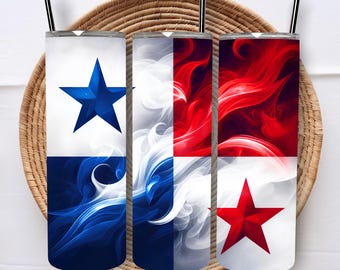 Panama-vlag 20 oz bekerverpakking, sublimatieontwerp (digitale download)