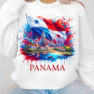 Panama Png T-Shirt Design Trendy Png Panama Flag Png Sublimation Design Digital Download Patriotic Png Instant Download Dtf Png