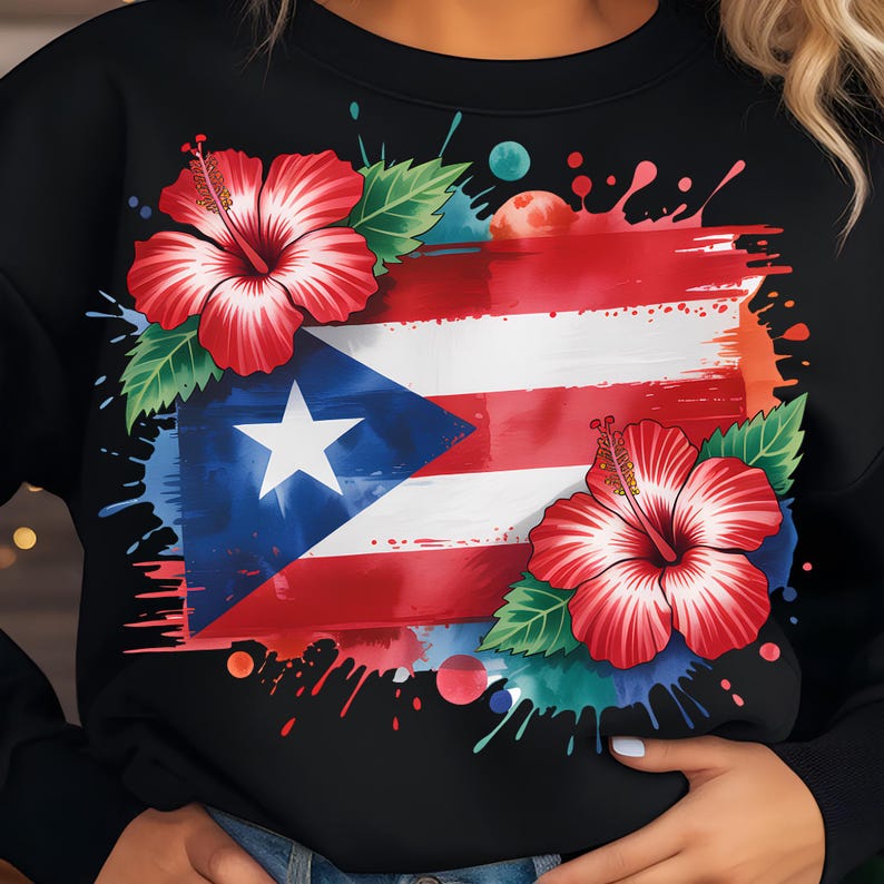 Puerto Rico Flag Png T-Shirt Design Trendy Png Travel Png Sublimation Designs Digital Download Dtf Png Instant Download
