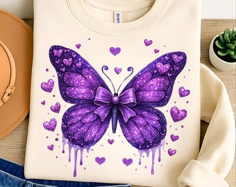 Colorful Butterfly PNG: T-Shirt Sublimation Design (Digital Download)