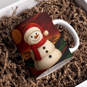 Snowman Mug wrap 11 Oz & 15 Oz Mug Wrap Coffee Mug Png 3D mug Wrap Sublimation Designs Digital Download Instant Download