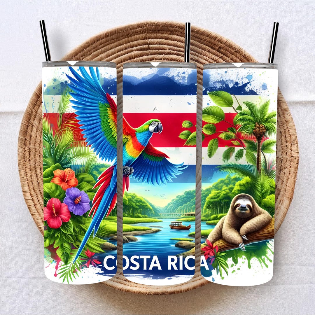 Costa Rica Flag Tumbler Wrap 20 Oz Tumbler Wrap 3d Tumbler Wrap Costs ...