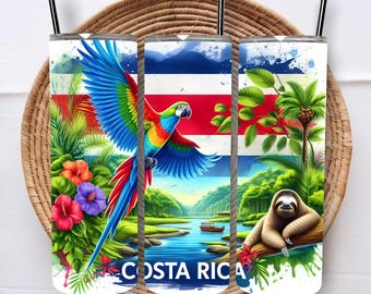Costa Rica Flag Tumbler Wrap 20 Oz Tumbler Wrap 3d Tumbler Wrap Costs Rica Png Skinny Tumbler Sublimation Designs Digital Download
