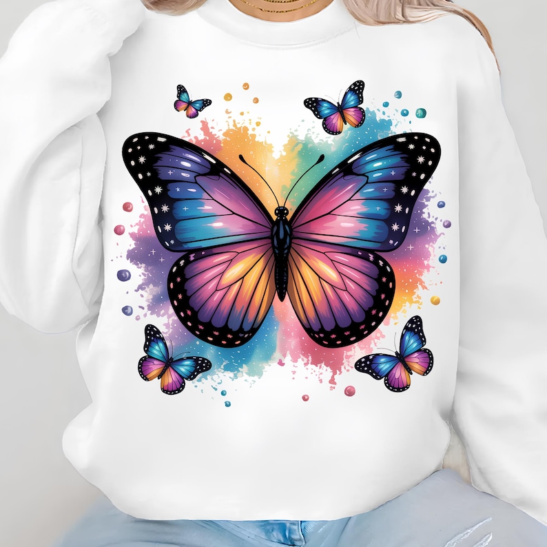 Butterfly T Shirt Design Trendy Png Sweatshirt Design Instant Download Sublimation Designs Digital Download DTF Png