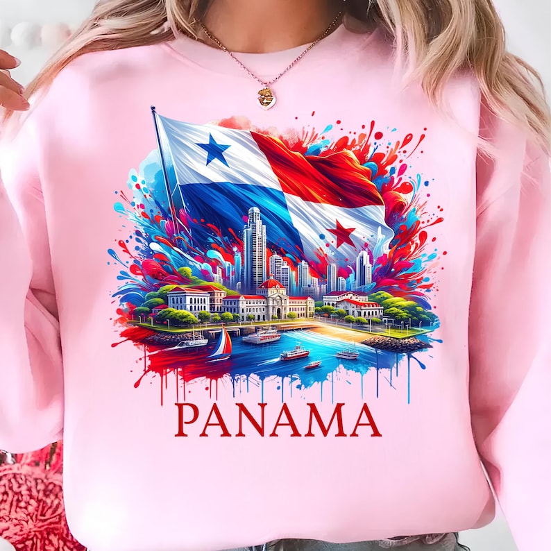 Panama Png T-Shirt Design Trendy Png Panama Flag Png Sublimation Design Digital Download Patriotic Png Instant Download Dtf Png