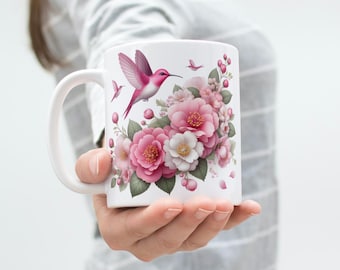 Hummingbird Mug Wrap 11 Oz & 15 Oz Mug Wrap Coffee Mug Png 3d Mug Wrap Sublimation Designs Digital Download
