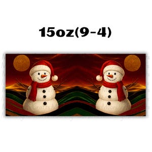 Snowman Mug wrap 11 Oz & 15 Oz Mug Wrap Coffee Mug Png 3D mug Wrap Sublimation Designs Digital Download Instant Download