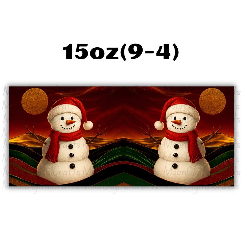 Snowman Mug wrap 11 Oz & 15 Oz Mug Wrap Coffee Mug Png 3D mug Wrap Sublimation Designs Digital Download Instant Download