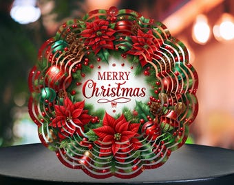 Frohe Weihnachten, Windspiel, Gartendekoration (Digitaler Download)