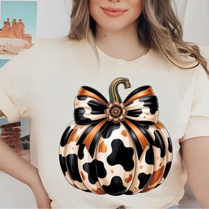 Pumpkin Bow Png T-Shirt Design Coquette Bow Png Leopard Pumpkin Png Trendy Png Pumpkin Season Sublimation Designs Digital Download Dtf Png
