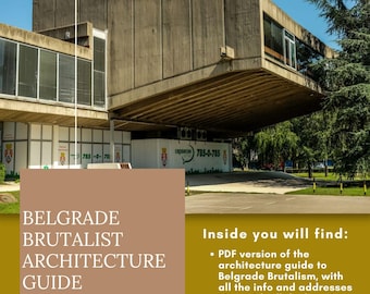 Beograd Brutalist Architektur-Führer (PDF mit der Online-Karte) - Instant Download