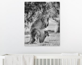 Kangaroo Joey Print: Australian Wildlife Nursery Art