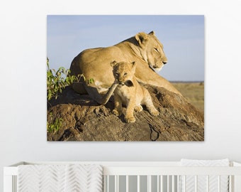 Safari Animal Nursery Print, Baby Lion, Safari Nursery Wall Art, Safari Nursery Art, Baby Nursery Art, Safari Animals, Playroom Decor, Kids