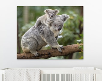 Baby Koala Print: Australian Animal Nursery Art