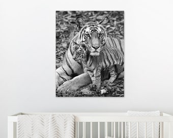 Tiger Nursery Art, Safari Nursery Decor, Safari Theme Nursery, Nursery Wall Art, Tiger Print, Neutral Nursery, Unisex Nursery, Safari Animal