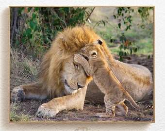 Safari Nursery Art / Lion / Safari Animal Nursery Print / Baby Animal Prints / Animal Nursery Decor / Nursery Decor / Childrens Room Decor