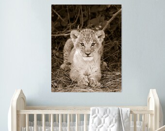 Safari Nursery Decor, Baby Lion Nursery Print, Safari Animals Wall Art, Baby Room Decor, Nursery Wall Art, Safari Theme, Baby Animal, Kid