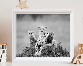 Safari Animal Nursery Print / Cheetah / Baby Animal Nursery Decor / Safari Theme / Safari Nursery Art / Safari Baby Shower / Zoo Animals