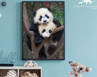 Panda Nursery Print, Panda Nursery Decor, Panda Gift, Panda Cub, Baby Animal Print, Nursery Wall Art, Wall Art for Kid, Childrens Room Decor