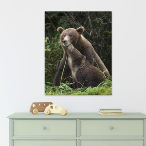 Baby Bear Print, Animal Nursery Art, Nursery Wall Art, Bear Nursery Print, Woodland Animal Theme Decor, Wall Art for Kids, Childrens Room image 1