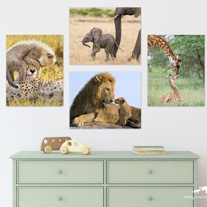 Safari Nursery Decor, Safari Animal Prints, Nursery Wall Art, Jungle Animals, Elephant Art, Baby Room, Lion Print, Cheetah, Giraffe Print
