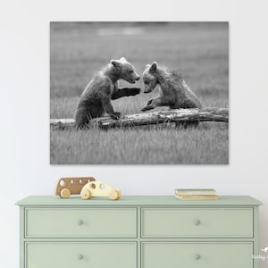 Baby Bear Nursery Print, Woodland Nursery Art, Forest Animals, Baby Animal Nursery Print, Nursery Wall Art, Bear Theme, Twin Baby Room, Kid