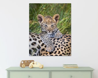 Baby Leopard Print, Safari Animal Nursery Print, Safari Nursery Decor, Nursery Wall Art, Safari Animal Wall Art, Baby Animal, Baby Shower