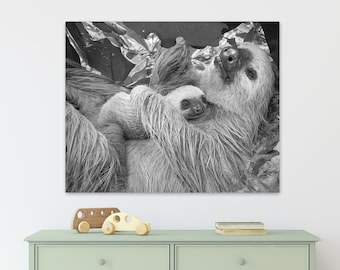 Sloth Nursery Print / Jungle Animal Print / Nursery Decor / Baby Nursery / Baby Animal Print / Safari Nursery Art / Kids Room Decor