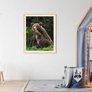 Baby Bear Print, Animal Nursery Art, Nursery Wall Art, Bear Nursery Print, Woodland Animal Theme Decor, Wall Art for Kids, Childrens Room image 5