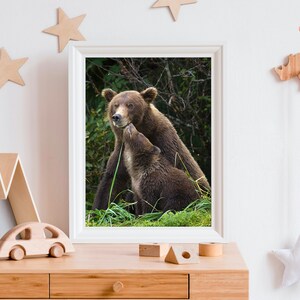 Baby Bear Print, Animal Nursery Art, Nursery Wall Art, Bear Nursery Print, Woodland Animal Theme Decor, Wall Art for Kids, Childrens Room image 9