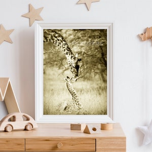 Giraffe Print, Nursery Animal Print, Safari Animal Print, Giraffe Nursery Art, Giraffe Nursery Art, Safari Baby Animal, Animal Nursery Art, image 3