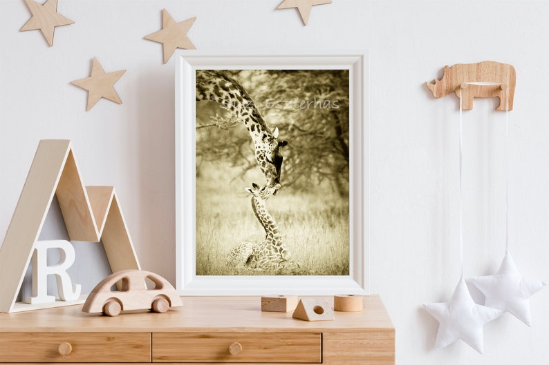 Giraffe Print, Nursery Animal Print, Safari Animal Print, Giraffe Nursery Art, Giraffe Nursery Art, Safari Baby Animal, Animal Nursery Art, image 3