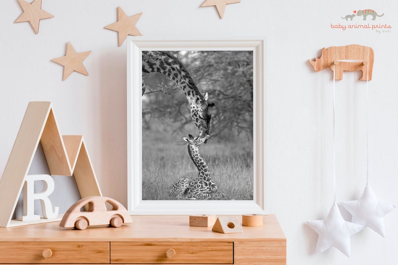 Safari Animal Nursery Art / Baby Giraffe Print / Animal Nursery Decor / Baby Animal Print / Nursery Wall Art / Kids Room Decor / Zoo Animals image 6