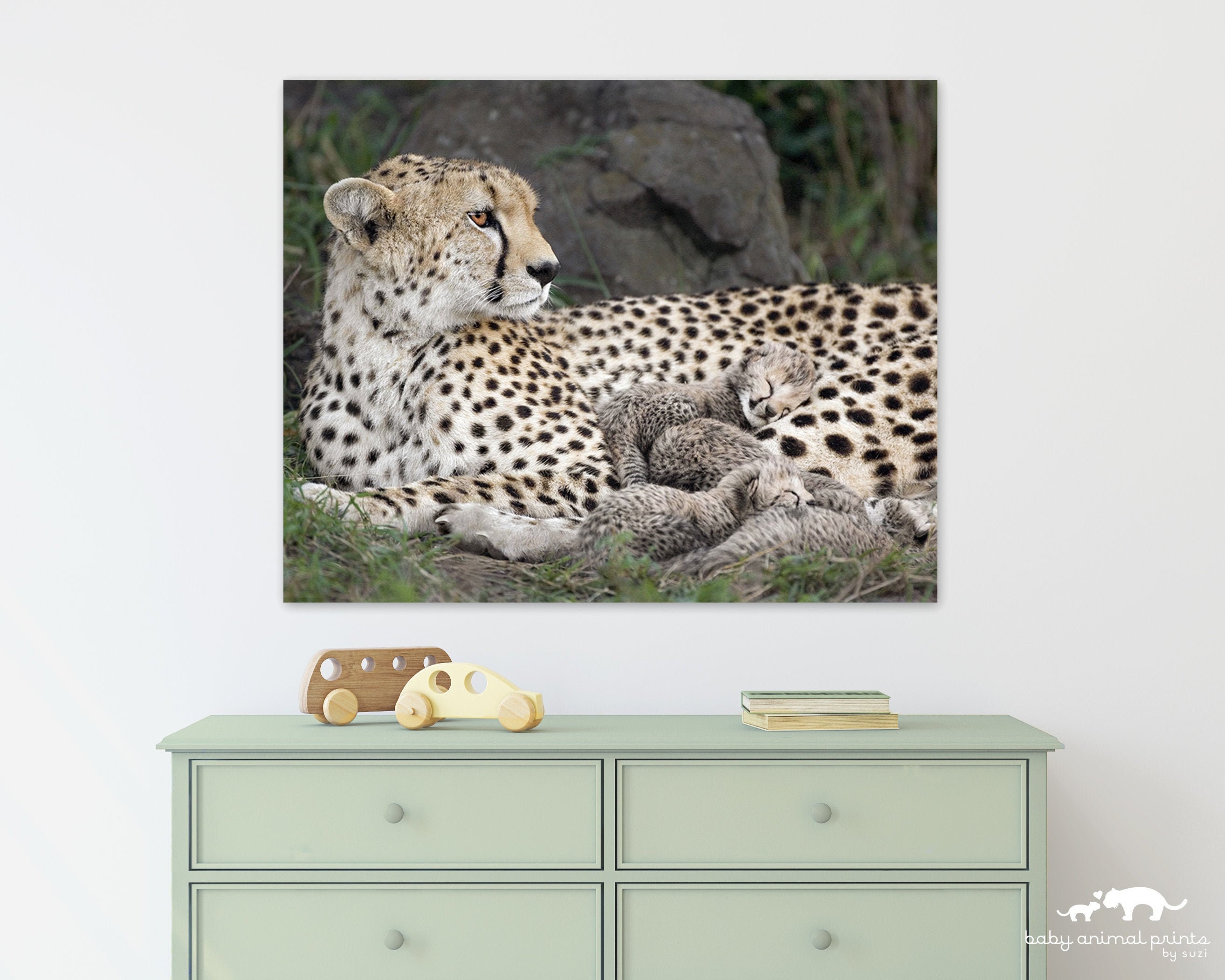 Safari Nursery Decor Baby Cheetah Print Baby Room Decor Etsy