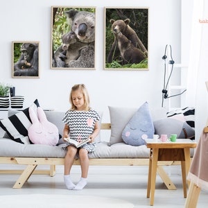 Baby Bear Print, Animal Nursery Art, Nursery Wall Art, Bear Nursery Print, Woodland Animal Theme Decor, Wall Art for Kids, Childrens Room image 7