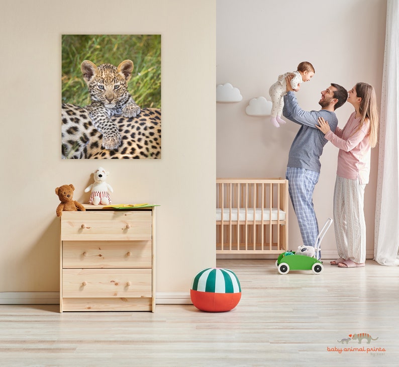 Safari Animal Nursery Print Baby Leopard Print Safari Nursery Decor Baby Shower Safari Animal Wall Art Nursery Wall Art Baby Animal