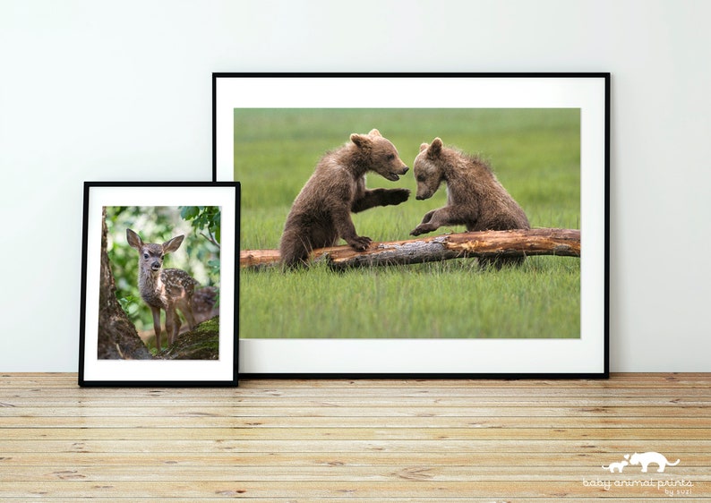 Animal Nursery Wall Art, Baby Bear Print, Woodland Animal Print, Forest Nursery Theme, Bear Cub, Woodland Animal Wall Art, Forest Animal image 9
