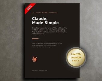 Claude AI Handbook for Beginners | Prompting, Projects, Skills, Artifacts & more (Digital Download)