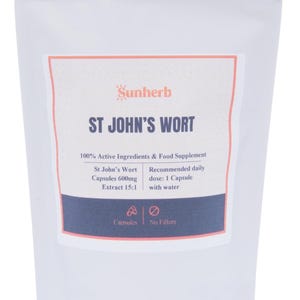 St John&#39;s Wort 9000mg Capsules | Extract 15:1 | Hypericum perforatum | Premium Quality | Vegan HPMC Capsules *