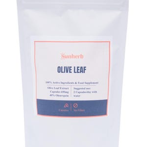 Olive Leaf Capsules 650mg Extract – 40% Oleuropein | Premium Quality | Vegan HPMC Capsules *