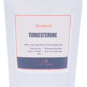 Proszek Turkesteronu 14000 mg/dzień | Ekstrakt 20:1 | Kapsułki 700 mg | Ajuga Turkestanica | Suplement wegański klasy premium