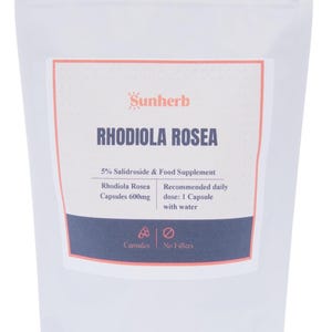 Rhodiola Rosea Root Capsules 600mg | 5% Salidrosides | Sedum roseum | Premium Quality | Vegan HPMC Capsules